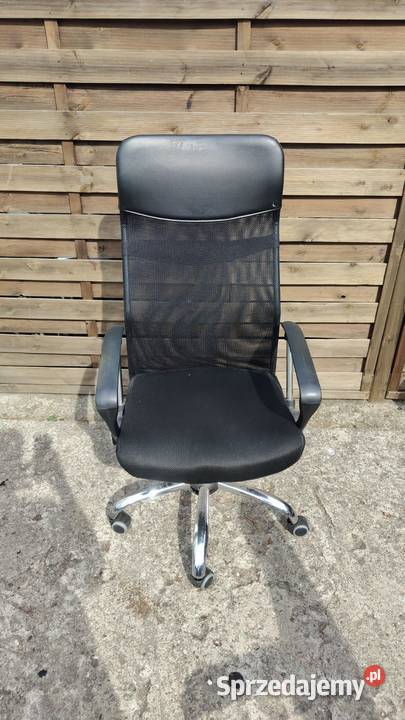 Czarne krzesło obrotowe oparcie siatka Dostępne Warszawa