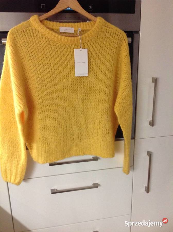 Sweter Żółty Moherowy Rich Royal S Wełna Moher żółty/złoty Nowa Sól