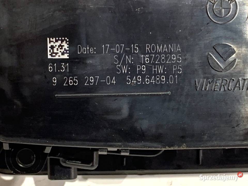 WŁĄCZNIK ŚWIATEŁ BMW F30 9265297 1118 PRZYCISK Włączniki, sterowniki