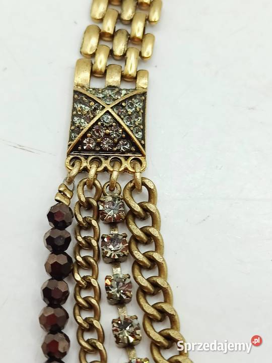 Naszyjnik kolia kolor starego złota lubelskie