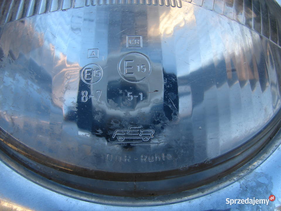 Lampa przednia reflektor RUHLA DDR zabytkowa pomorskie Starogard Gdański