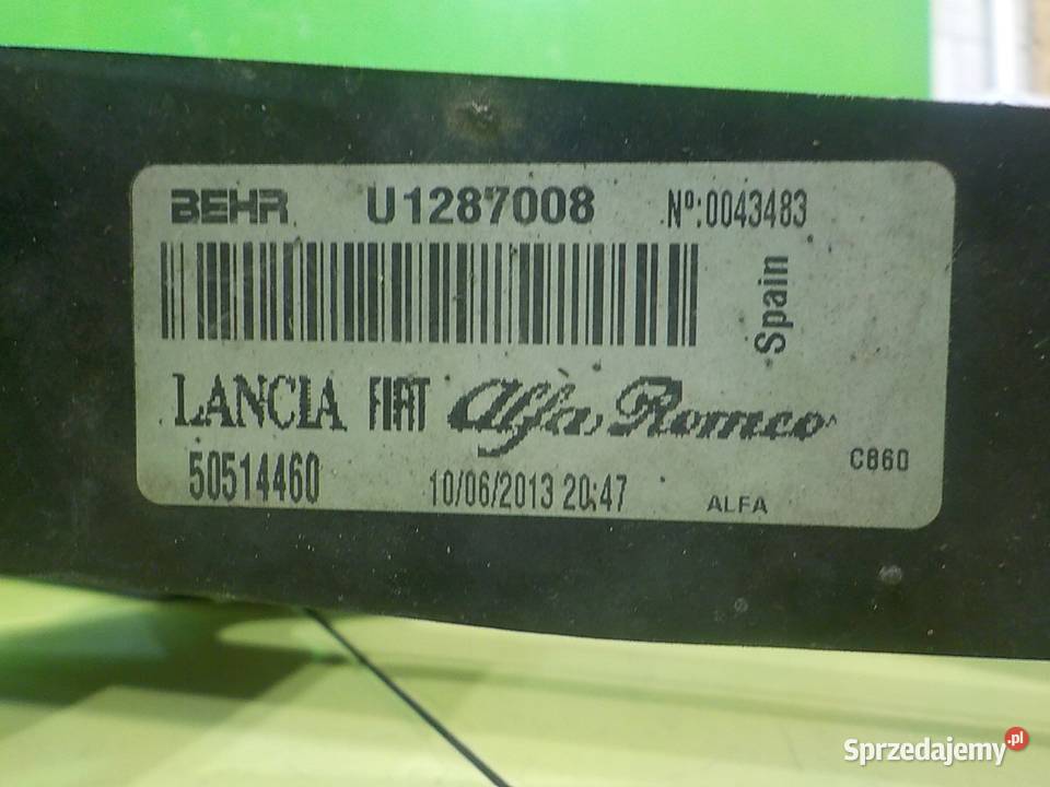 ALFA ROMEO GIULIETTA 14 TB 13r HB 5D wentylator osobowe Suków sprzedam