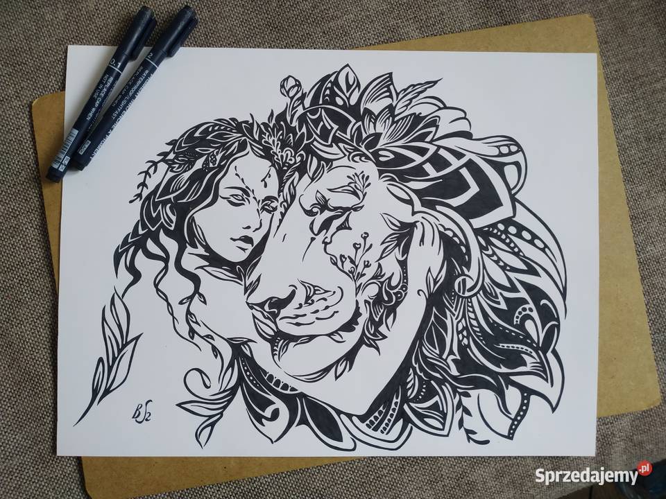 Rysunek przyjaźń 2 cienkopis 295x385mm 250 gm2 Warszawa