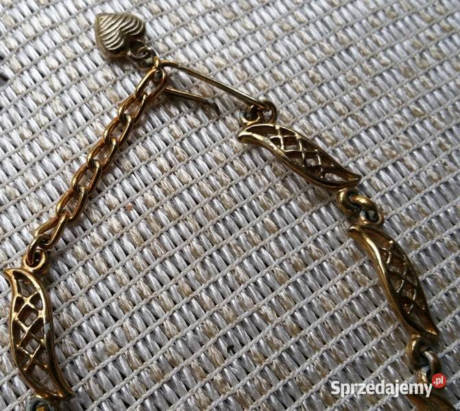 Stary angielski naszyjnik kolorowe kwiatki małopolskie