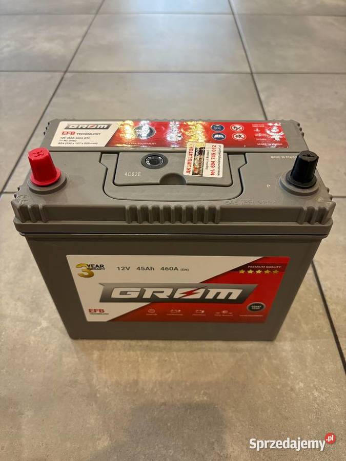 Akumulator Grom Efb StartStop 45Ah 460A Japan osobowe Augustów sprzedam