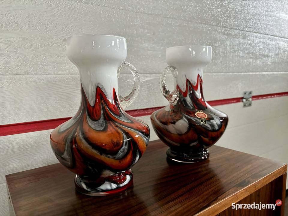 Para szkalnych wazonów włoskich Opaline dolnośląskie Wrocław sprzedam