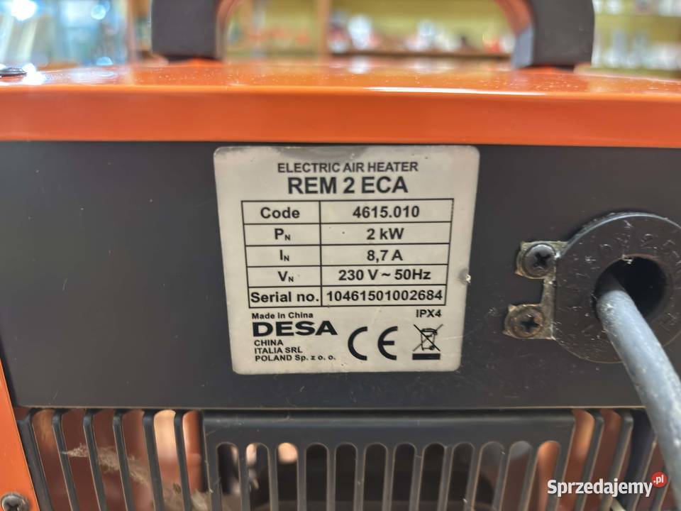 Nagrzewnica Elektryczna REM 2 ECA 2 kW Elbląg sprzedam