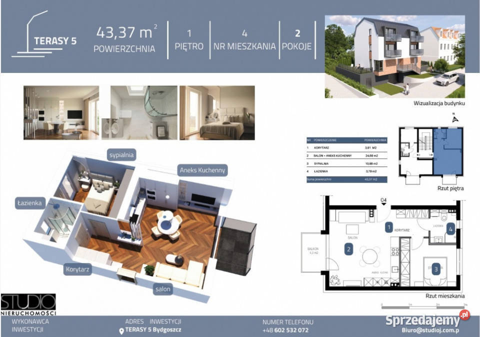 OkazjaInwestycja2 pokoje balkon 5 min Stary Sprzedaż Sprzedaż Bydgoszcz