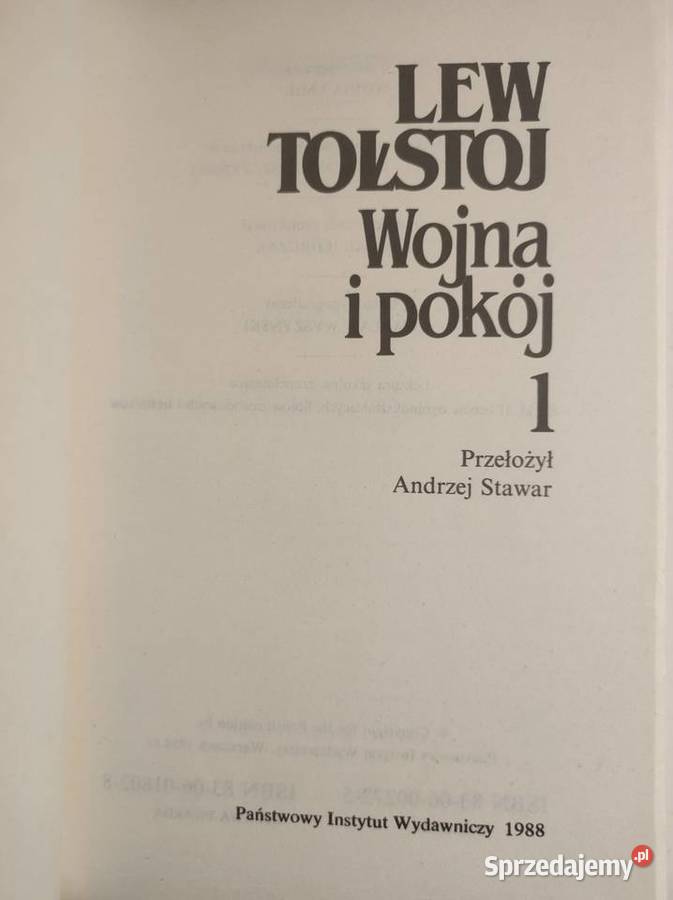 Wojna i pokój Lew Tołstoj 1234 tomy miękka świętokrzyskie Kielce