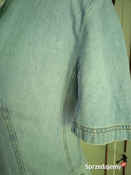 DŻINSOWY ŻAKIET Z KRÓTKIMI RĘKAWAMI r 44 Dżins  Odzież damska Piła