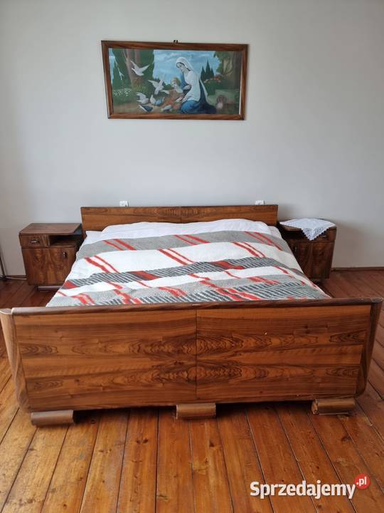 Komplet mebli do sypialni vintage 2 szafy łóżko śląskie Kończyce Wielkie
