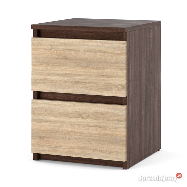 Szafka Nocna Dąb Wenge Sonoma 2 Szuflady Stolik 30cm Dom i Ogród Elbląg