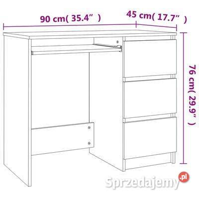 vidaXL Biurko dąb sonoma 90x45x76 płyta wiórowa Warszawa