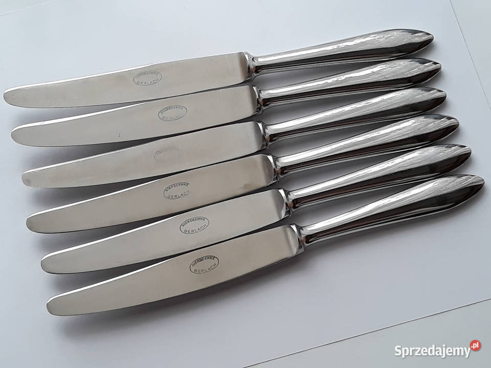 Noże obiadowe 1 KROPLA WODY Gerlach sztućce PRL