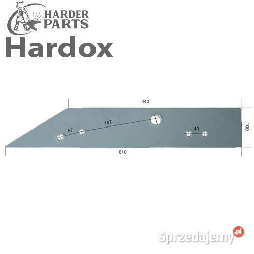 Płoza długa HARDOX 94606P części do pługa OVERUM Suwałki