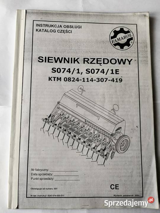 Siewnik zbożowy talerzowy FAMAROL Biernaty Średnie sprzedam