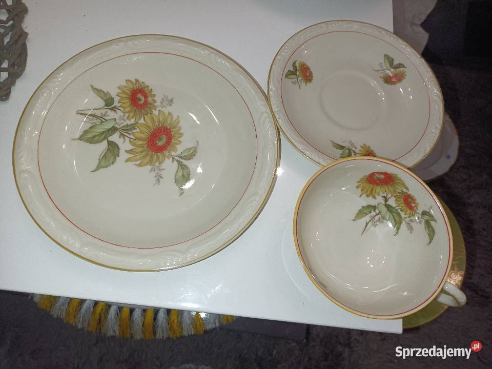Stare porcelanowe komplety filiżanek z wielkopolskie