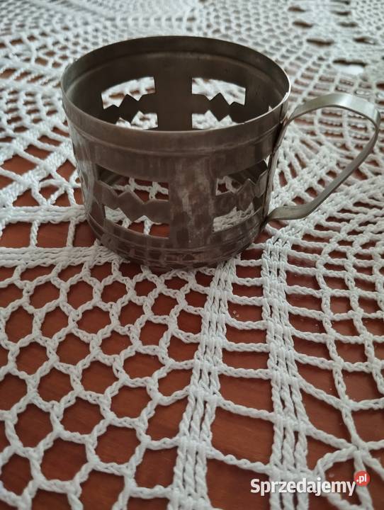 Metalowe koszyczki uchwyty do szklanek