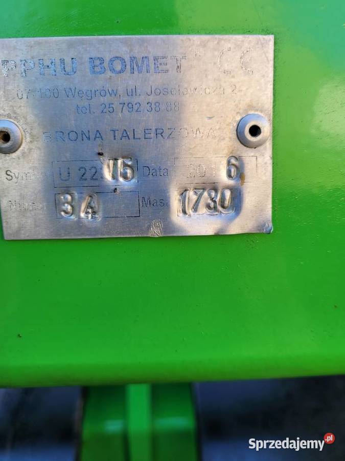 Agregat uprawowy 420m Talerzówka Bomet 30m Nur sprzedam