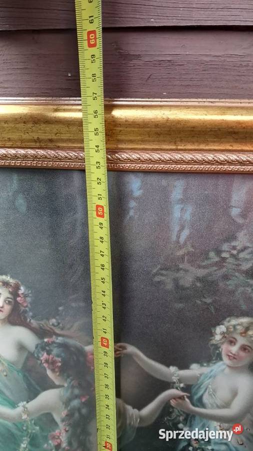 Stary Obraz Hansa Zatzki Taniec ElfówWróżek Świecie