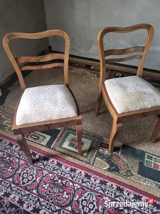 Dwa Krzeska art decko solidne Meble Radomsko