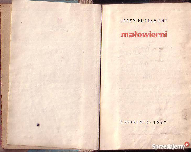 9386 MAŁOWIERNI JERZY PUTRAMENT małopolskie Czyrna sprzedam