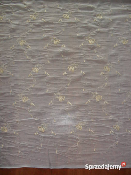 firanka krótka 140 woal haft krem Wrocław