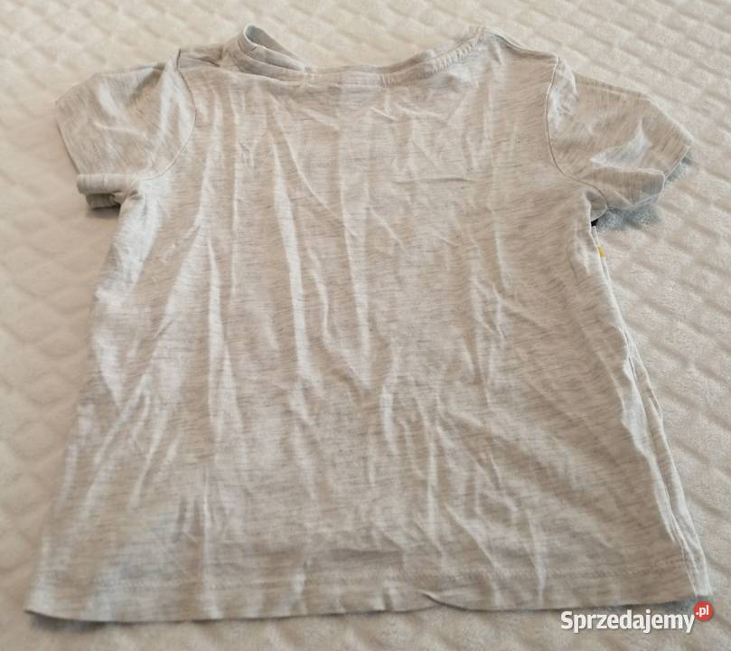 Koszulka krótki rękaw pasy szary 104 CA Odzież śląskie Czeladź