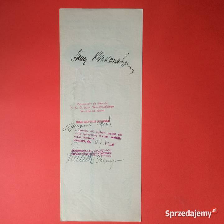 1968 Weksel Wystawiony W Grodnie Antykwariat