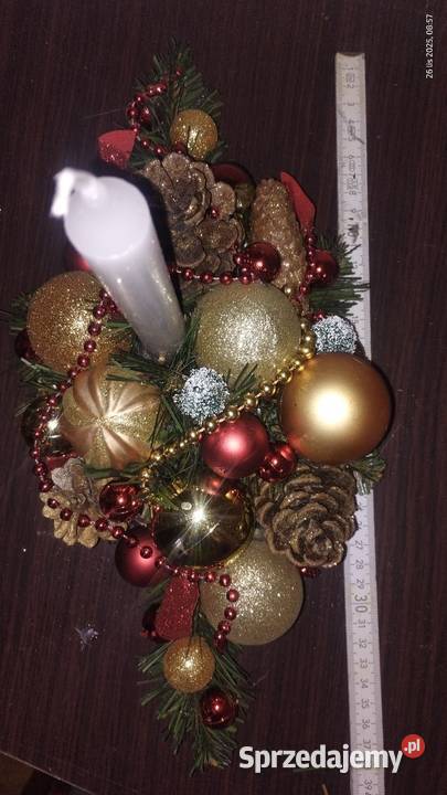 Stroik świąteczny bożonarodzeniowy średnica 35 Boże Narodzenie małopolskie Koszyce sprzedam