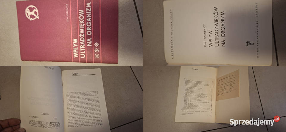 Pierwsze wydanie Wpływ ultradźwięków na organizm Łęczyca sprzedam