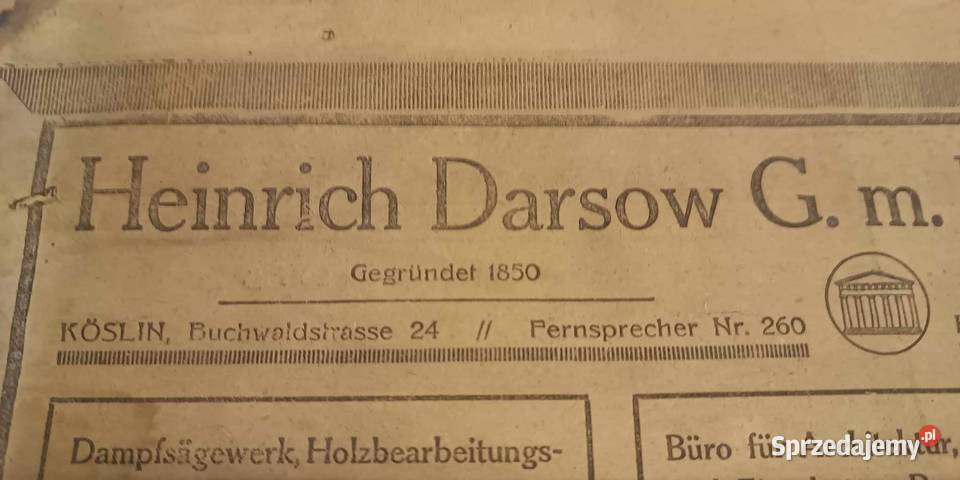 Gazeta historyczna niemiecka z Koszalina miękka Koszalin