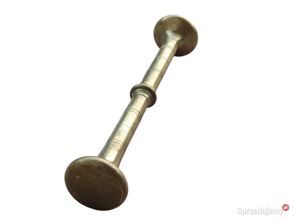 Stary mosiężny moździerz kuchenny sygnowany lata Antyki, Sztuka, Kolekcje Cieszyn