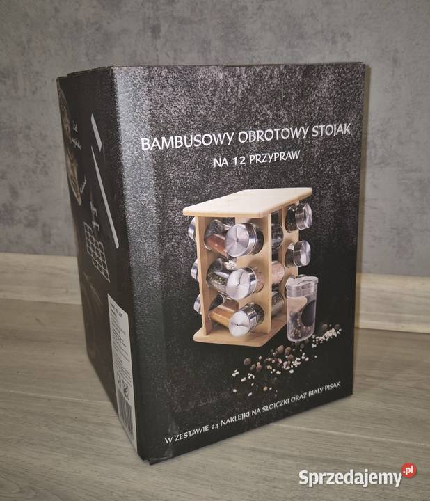 Przyprawnik obrotowy stojak na 12 przypraw Nowy Łódź
