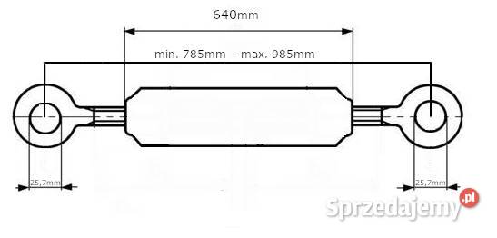 Łącznik górny M 30 640 mm kat 2 TL6403022KR Kamionna