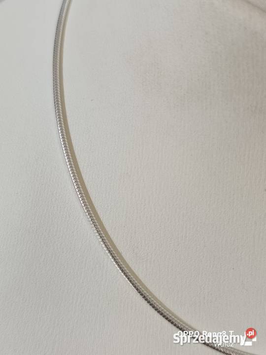 Srebrny Nowy łańcuszek Żmijka dł45pr925 Wałcz sprzedam