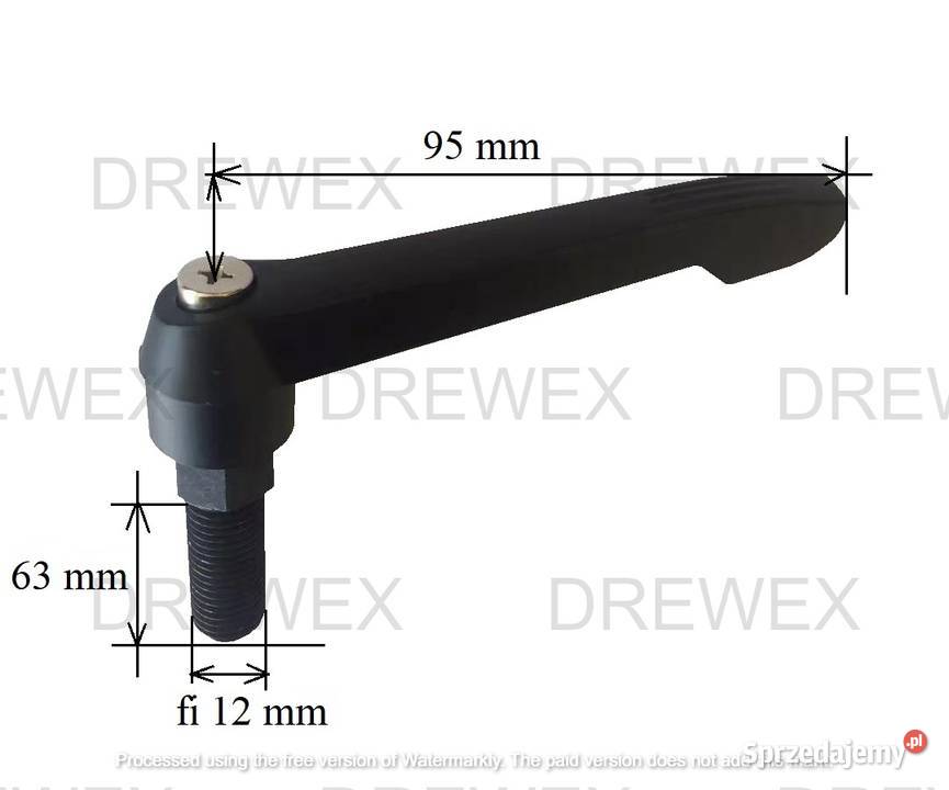 Rękojeść rączka klamka do maszyny gwint 12 Sidzina