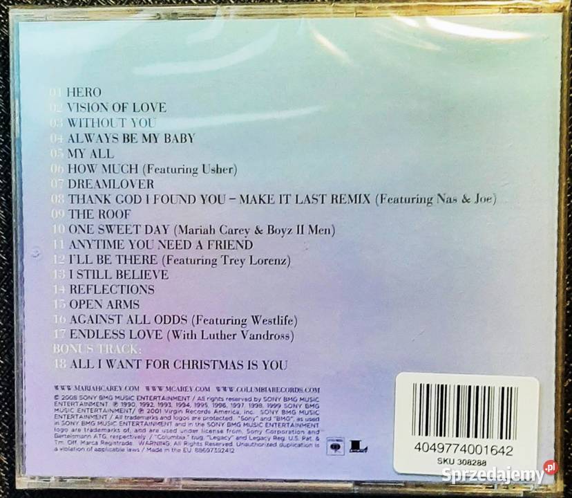Album CD MARIAH CAREY Album Greatest Love Songs klasyczna Katowice