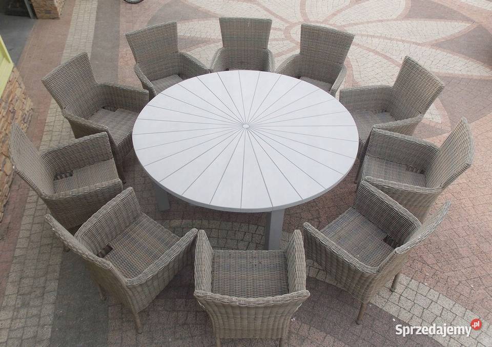 Stół ogrodowy okrągły 200 190 180 170 160 150 Ogród Dębica