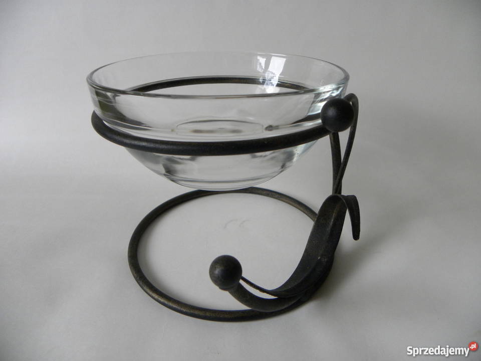 Patera mała cukiernica misa na metalowej Legnica