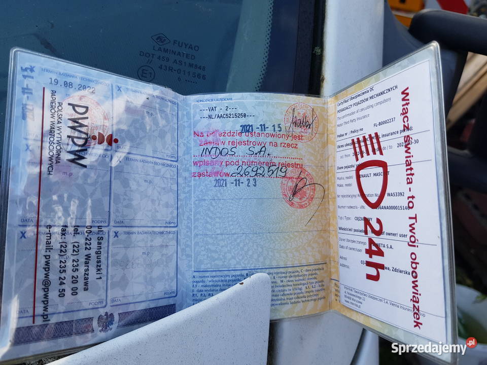 Syndyk sprzeda RENAULT MASCOTT 15035 WA 53392 nieuszkodzony Warszawa sprzedam