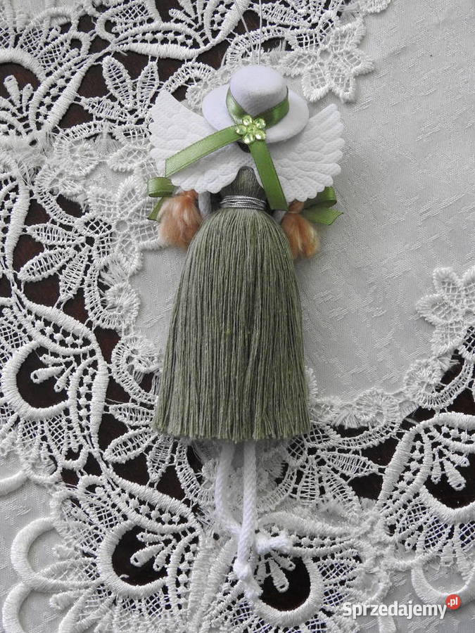 Aniołek na szczęście zawieszka makrama handmade Bytom sprzedam