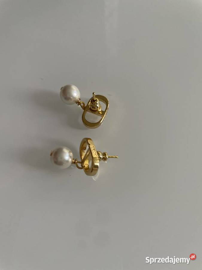 Piękne kolczyki Dior z perełką Białystok