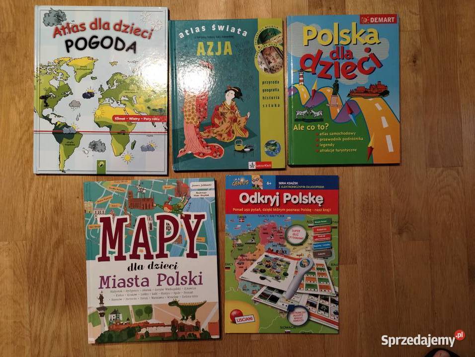 Mapy i atlasy dzieci Atlas pogody Mapa miast warmińsko-mazurskie Giżycko