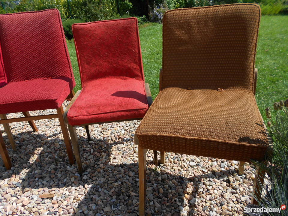 Krzesła Fotel PRL Vintage Tapicerowane AGA Wrocław sprzedam