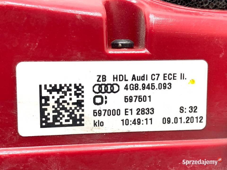 LAMPA TYŁ LEWA WEWNĘTRZNA AUDI A7 4G 4G8945093