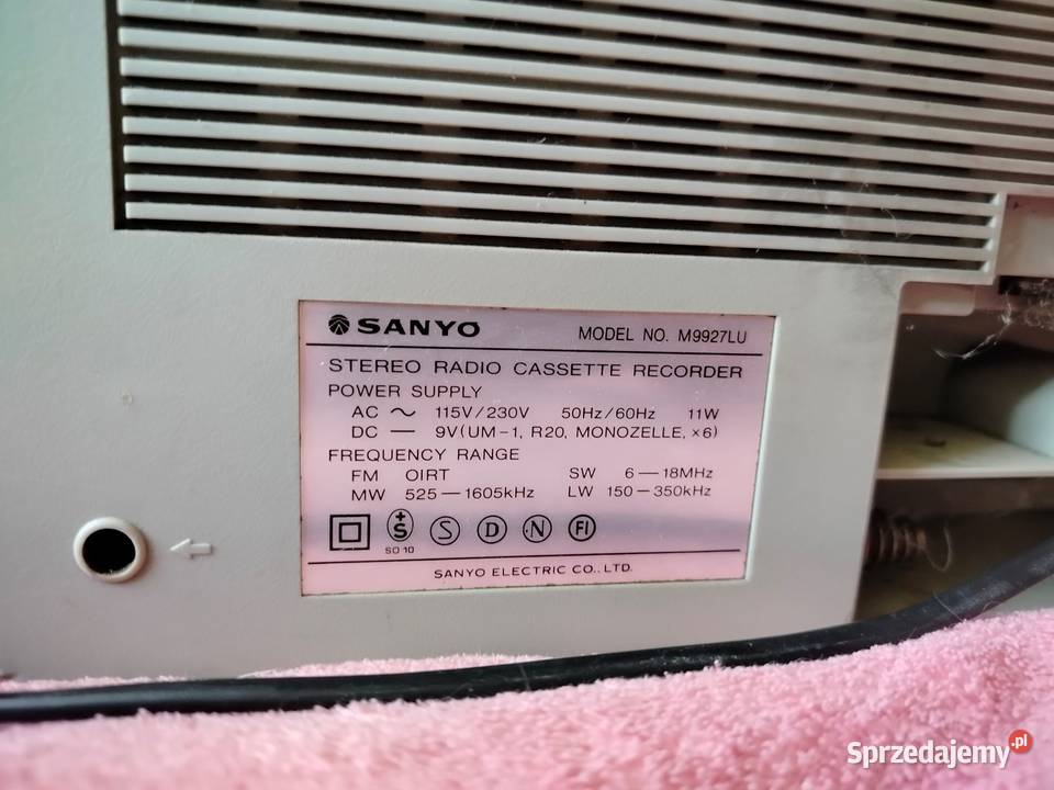 Radiomagnetofon Sanyo M9927LU Magnetofony małopolskie Kraków