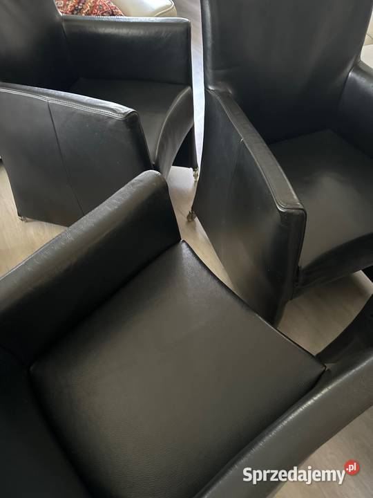 Fotel skórzany 4 Bert Plantagie sygnowany Długopole Dolne