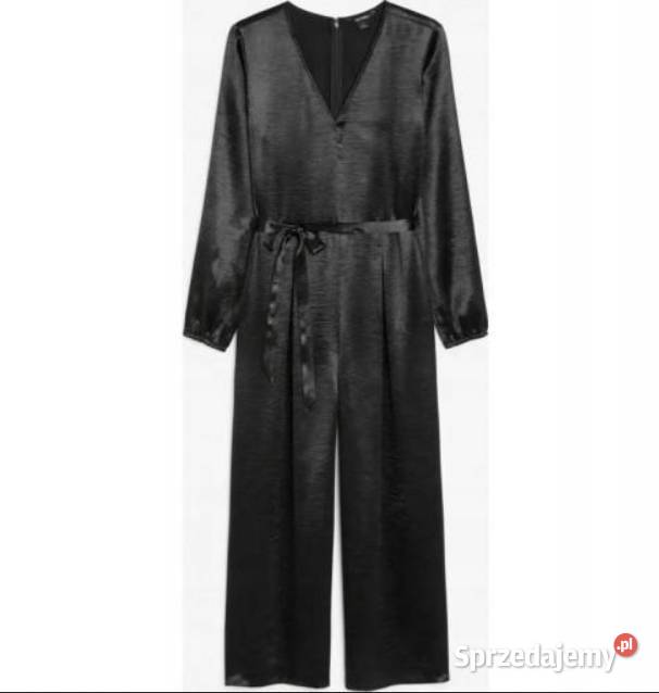 MONKI CZARNY SATYNOWY KOMBINEZON ELEGANCKI 40 L Kalisz sprzedam