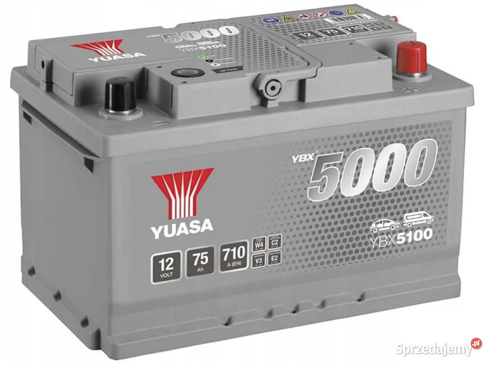Akumulator Yuasa Silver 12V 75Ah 710A DARMOWA osobowe